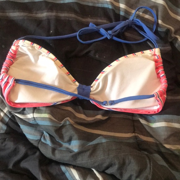 open to offers Pink, White, & Blue Striped Bikini - Picture 3 of 6